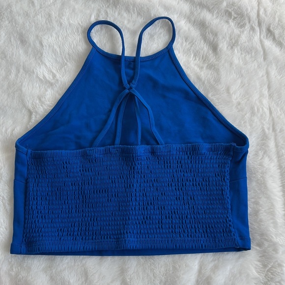 Blue solid Crop Top - Picture 2 of 2